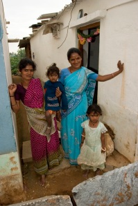 Moms and their daughters in Bangalore, India